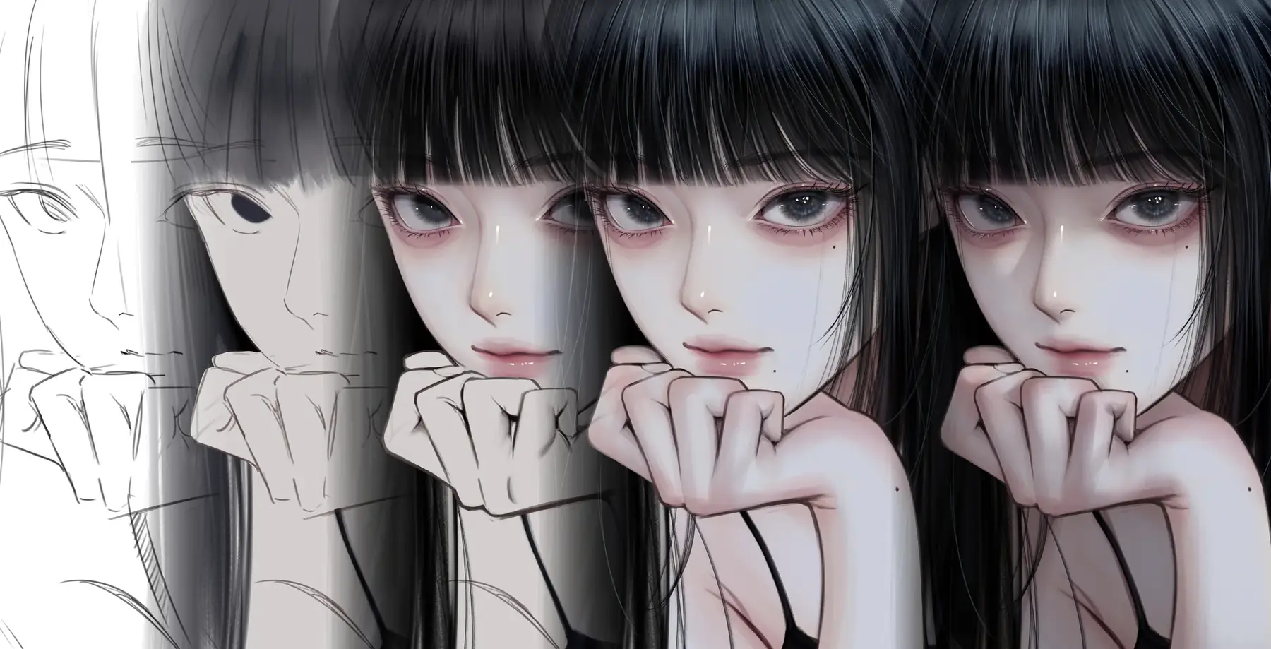러프부터 완성까지의 작업 과정